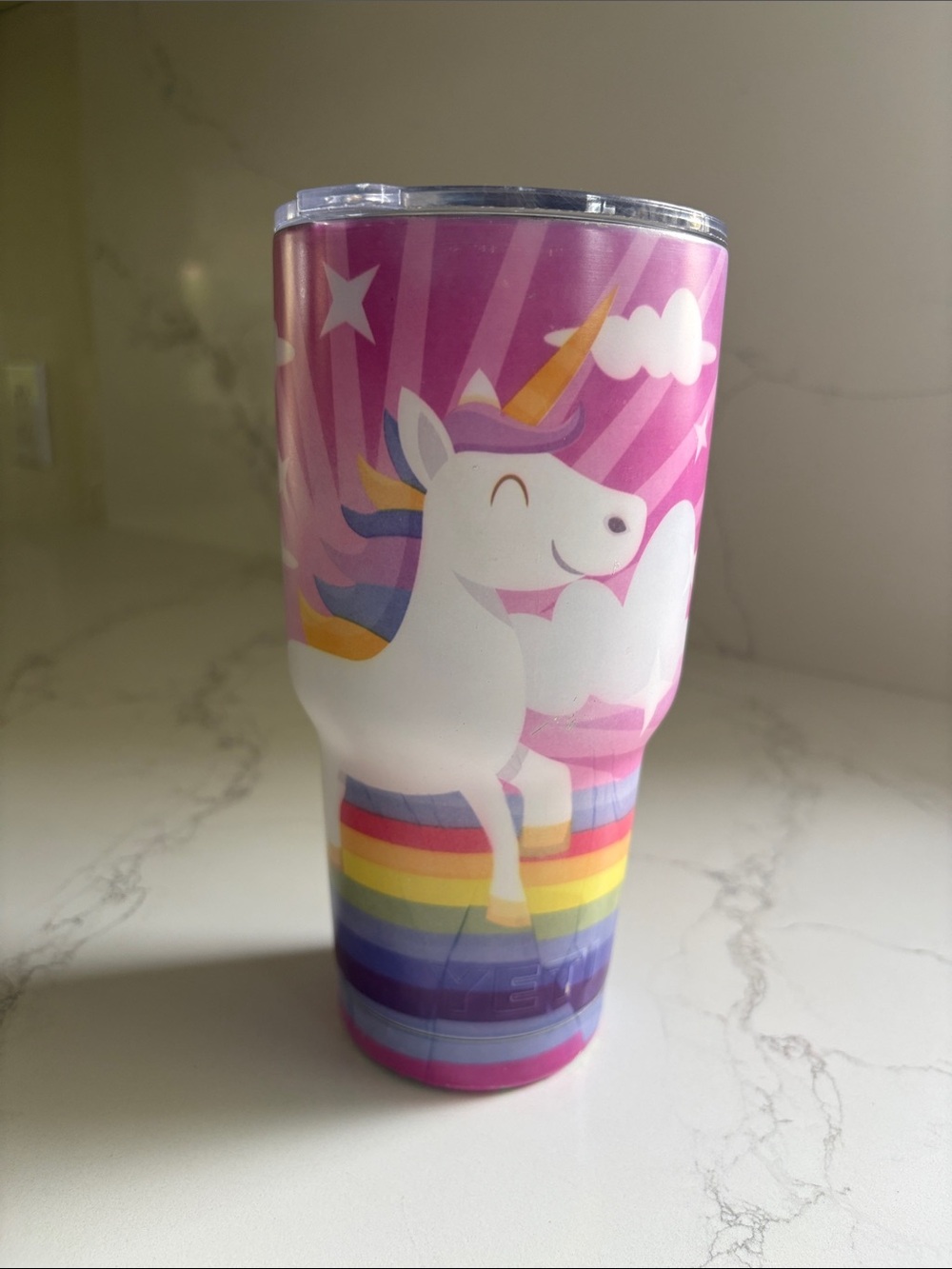 Yeti Unicorn Rainbow Tumbler - Pink